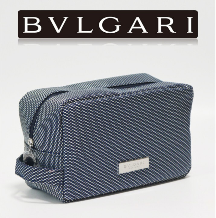 新品【BVLGARI ブルガリ パフューム】ビーゼロワン 縦型セカンドバッグ ポーチ v7383 UNISEX拍卖