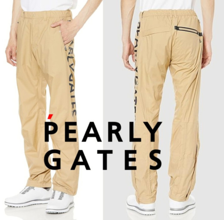 27,500円新品タグ付き【PEARLY GATES パーリーゲイツ】ナイロンストレッチ 防水透湿 レインパンツ 5(L) v7244拍卖