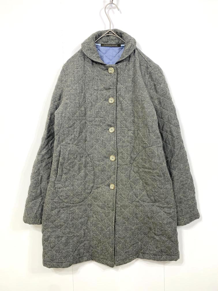 MACKINTOSH-SCOTLAND マッキントッシュ キルティング チェスター コート size34/グレー ◆■拍卖