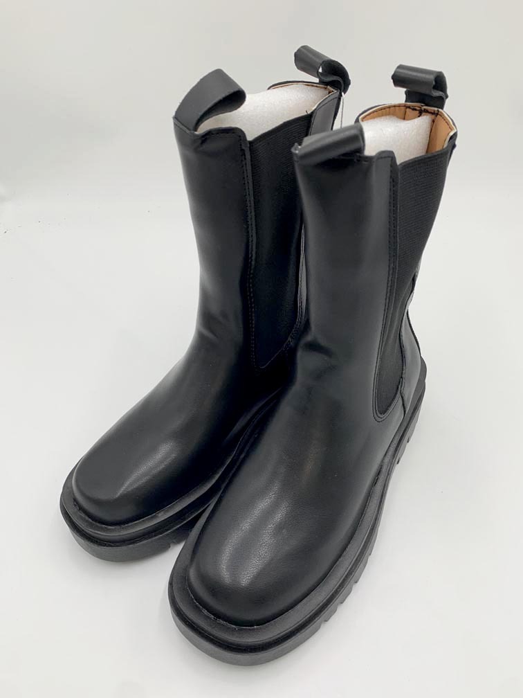 新品 MAISON BREEZE メゾンブリーズ トラックソール サイドゴア ブーツ size37/黒 ■■拍卖
