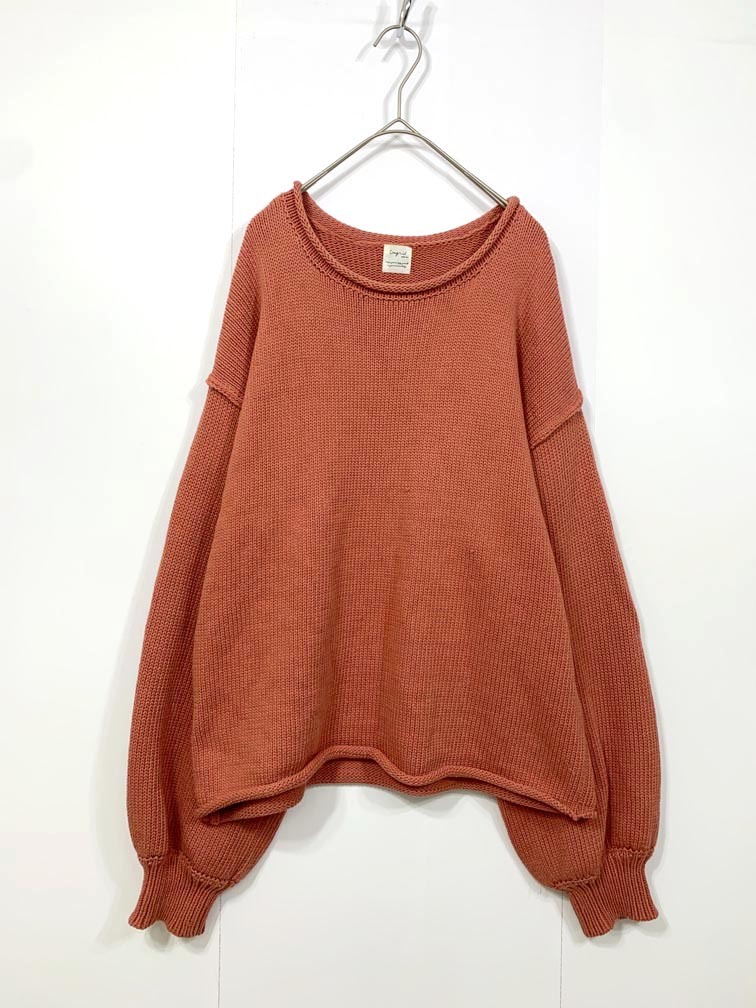 Ungrid アングリッド 112212607101-01 定価7700円 アウトリンキングクルーネック ニット セーター sizeF/オレンジ ◇■拍卖