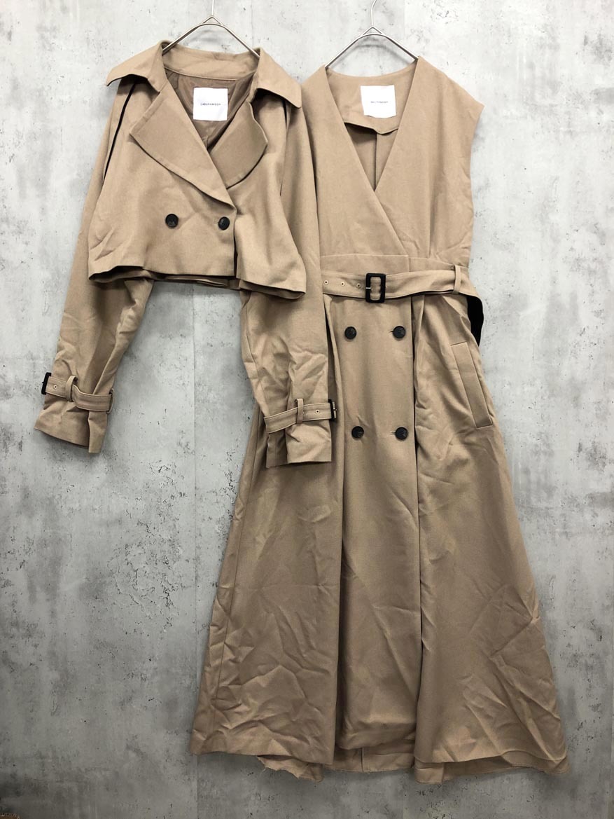 LAGUNAMOON ラグナムーン 032460001801 2WAYバイカラートレンチ コート sizeM/ベージュ ■■◎ ☆ fkb0 レディース拍卖