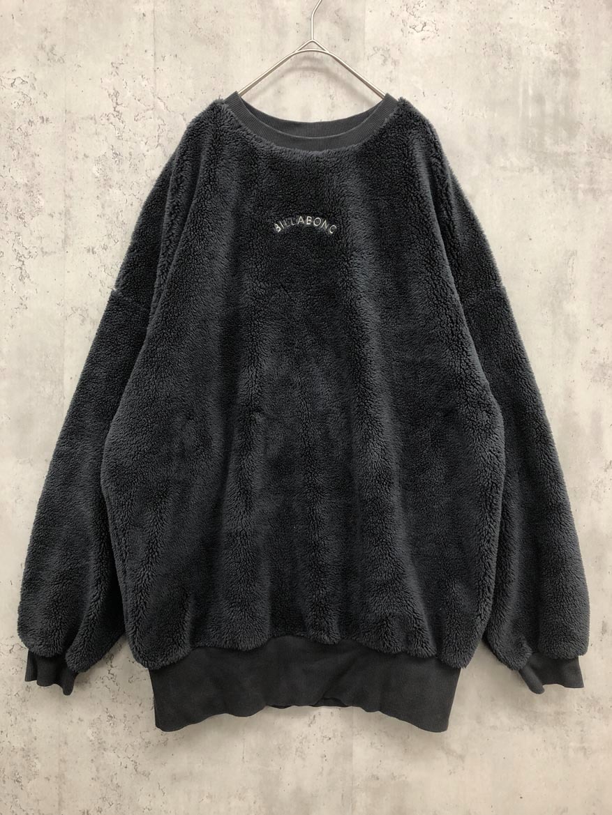 BILLABONG ビラボン bc014-361 ボア トレーナー スウェット sizeL/グレー ◆■ ☆ fkb0 レディース拍卖