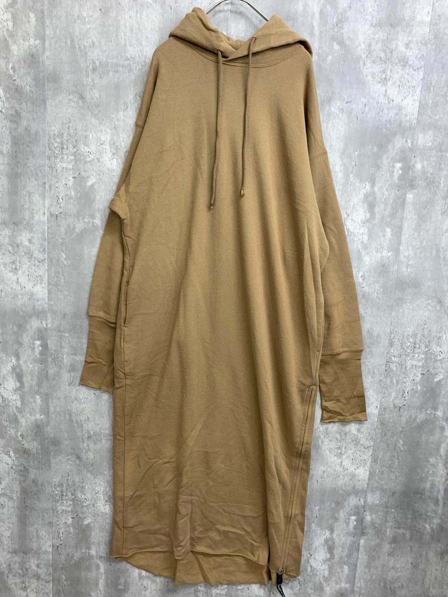 Americana アメリカーナ 起毛 サイドジップ パーカー ワンピース ベージュ ■■ ☆ fka7 レディース拍卖