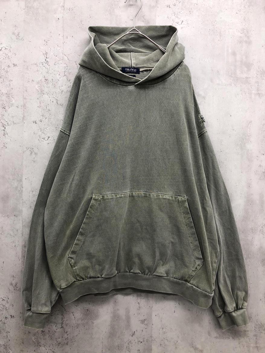 NAUTICA ノーティカ 223-1261 プルオーバー パーカー sizeL/グリーン ■■ ☆ fkb4 メンズ拍卖