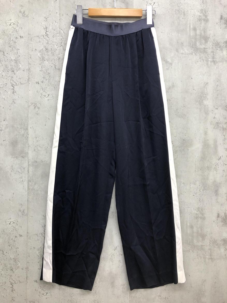ゆうパケットOK ASTRAET アストラット ユナイテッドアローズ 54142020493 CU/N サテン ソクショウ ワイド パンツ size00/NAVY ■■◎拍卖