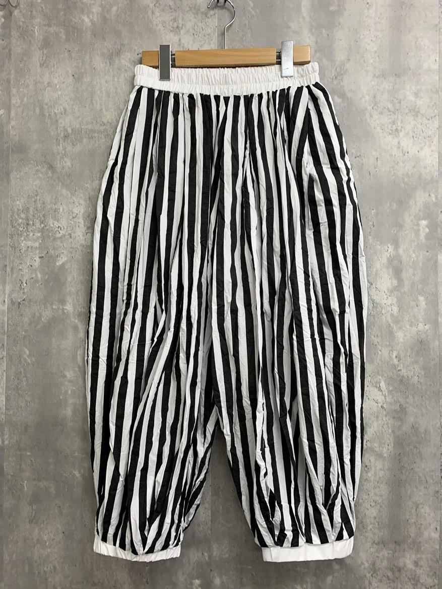 manana suerte マニャーナ スエルテ VLFLE252003 ボリュームストライプサーカス パンツ sizeF/黒×白 ■■ ☆ fkc1 レディース拍卖