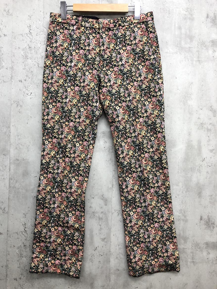 BEAMS BOY ビームスボーイ 日本製 厚手 花柄 ゴブラン パンツ size1号/マルチカラー ■■◎ ☆ fkc1 レディース拍卖