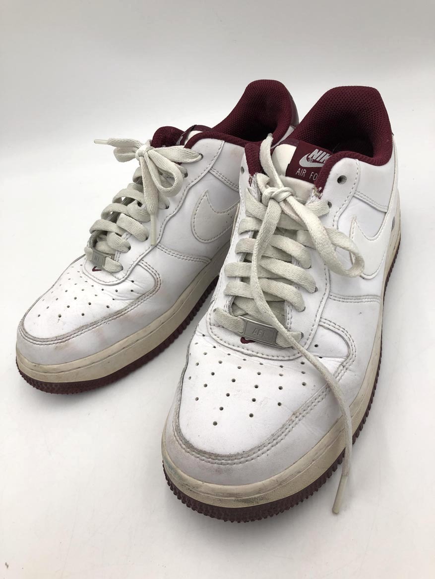 NIKE ナイキ エアフォース 1 DH7561-106 スニーカー size26.5/白×ワインレッド ■■ ☆ fkc1 メンズ拍卖