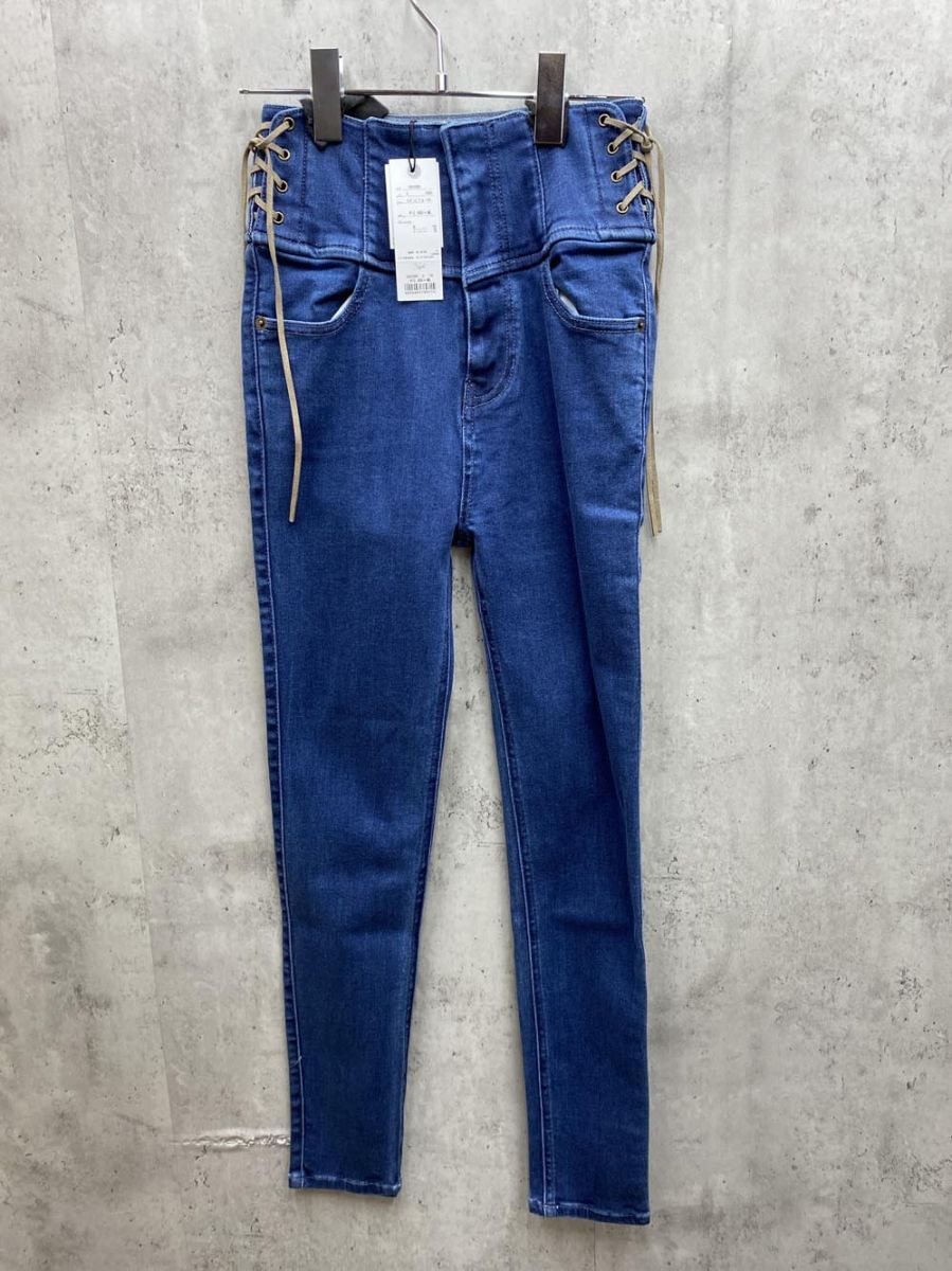 ゆうパケットOK 新品 Noela ノエラ スキニー デニムパンツ sizeS/インディゴブルー ■■拍卖