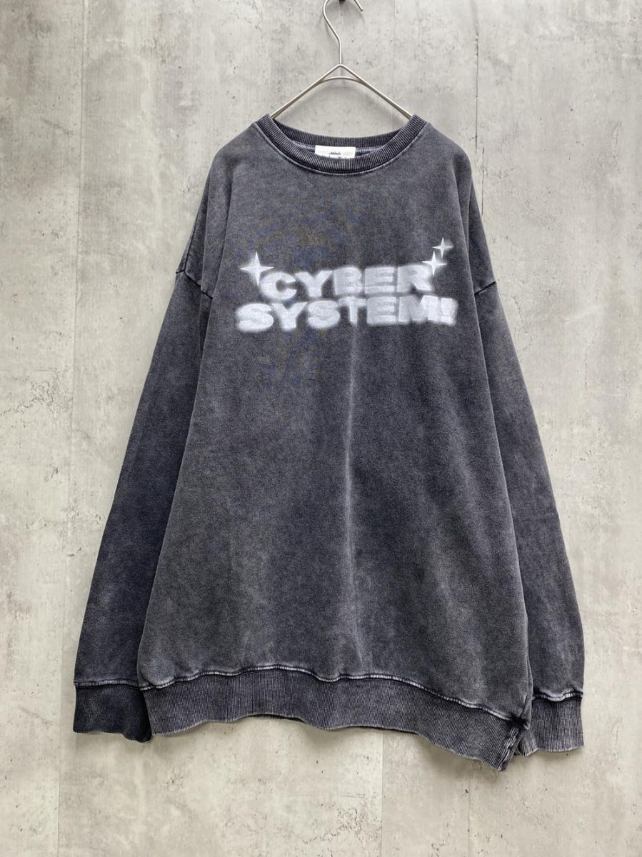 ATTITUDE MAKES STYLE アチュードメイクススタイル スピンズ プリント スウェット sizeF/黒 ◇■拍卖