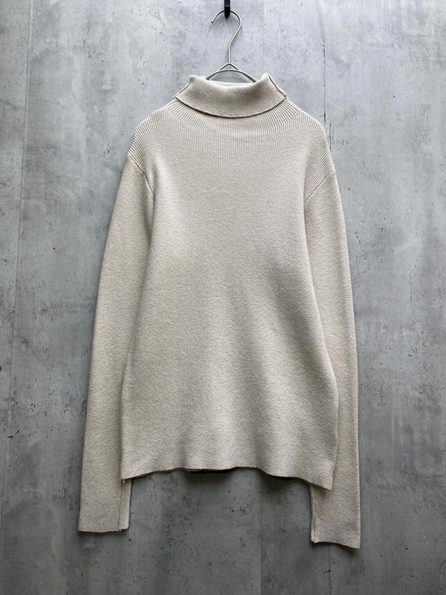 美品 Birthdayroom バースデイルーム ラメ タートルネック 細リブ ニット セーター sizeF/ベージュ ◇■拍卖