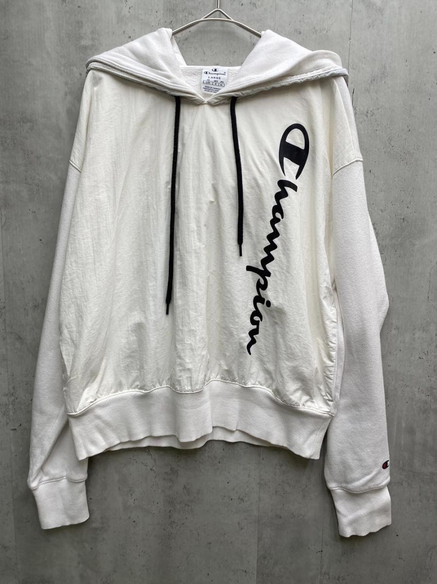 Champion チャンピオン プルオーバー パーカー sizeXL/白 ◇■拍卖