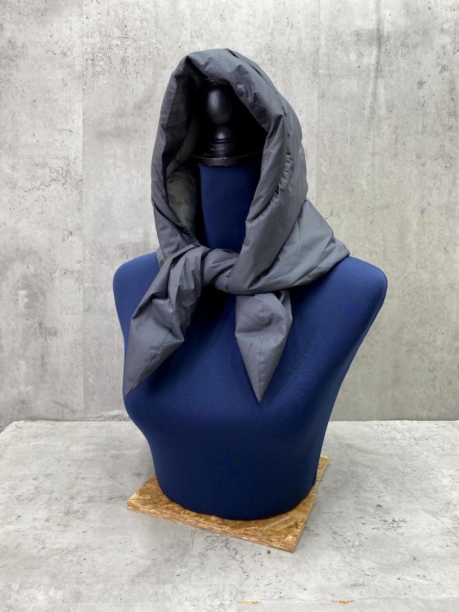 ゆうパケットOK 美品 ORCIVAL オーシバル ライトダウン フード OR-H0016 DPL マフラー グレー ◆■拍卖