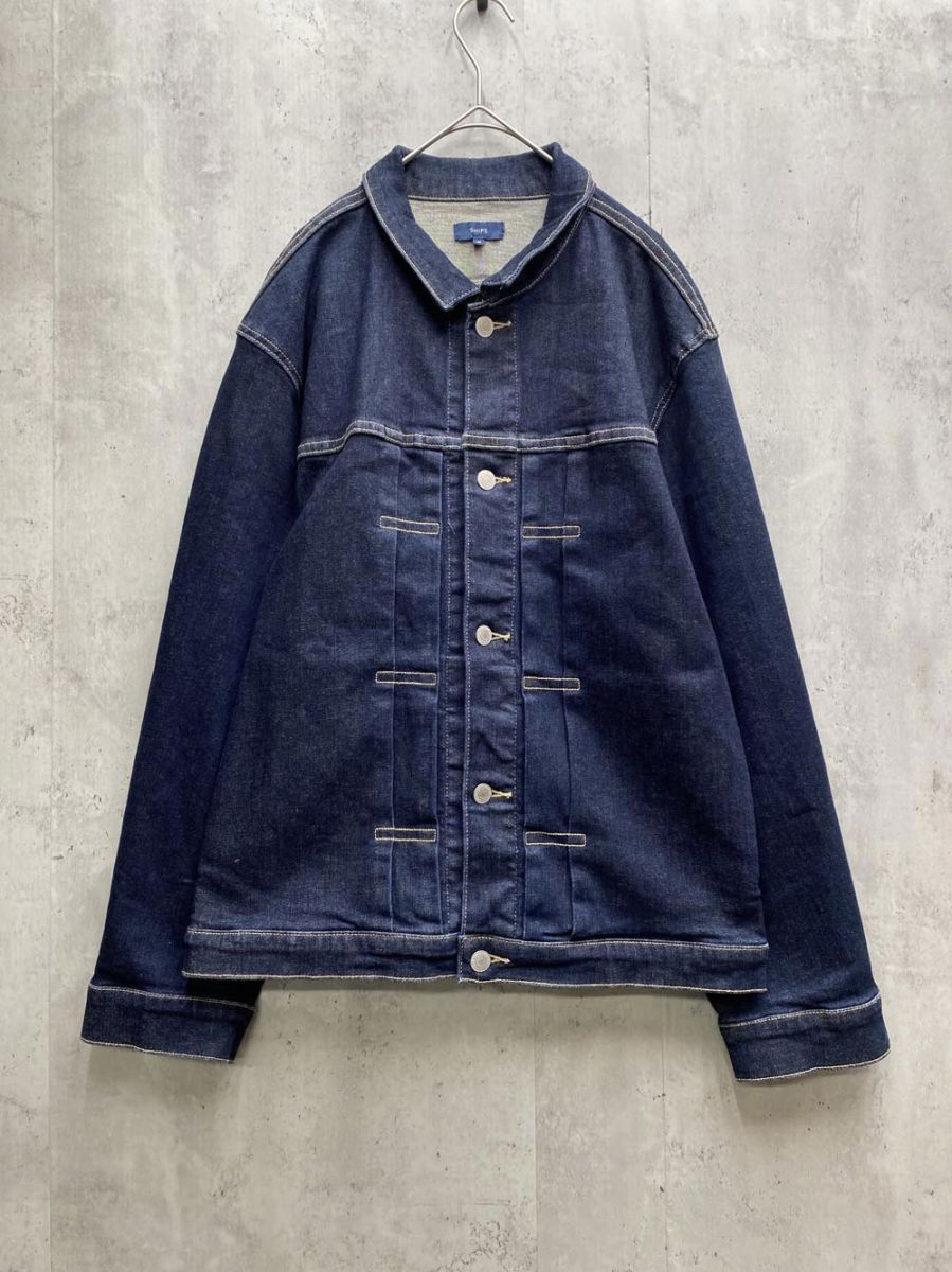 SHIPS シップス 314-05-0533 スーパーストレッチデニムジャケット Gジャン sizeM/ネイビー ■◇◎拍卖