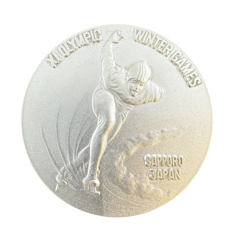 【希少】純銀 銀貨 SV1000 1972年 第11回 冬季オリンピック札幌大会 記念メダル拍卖
