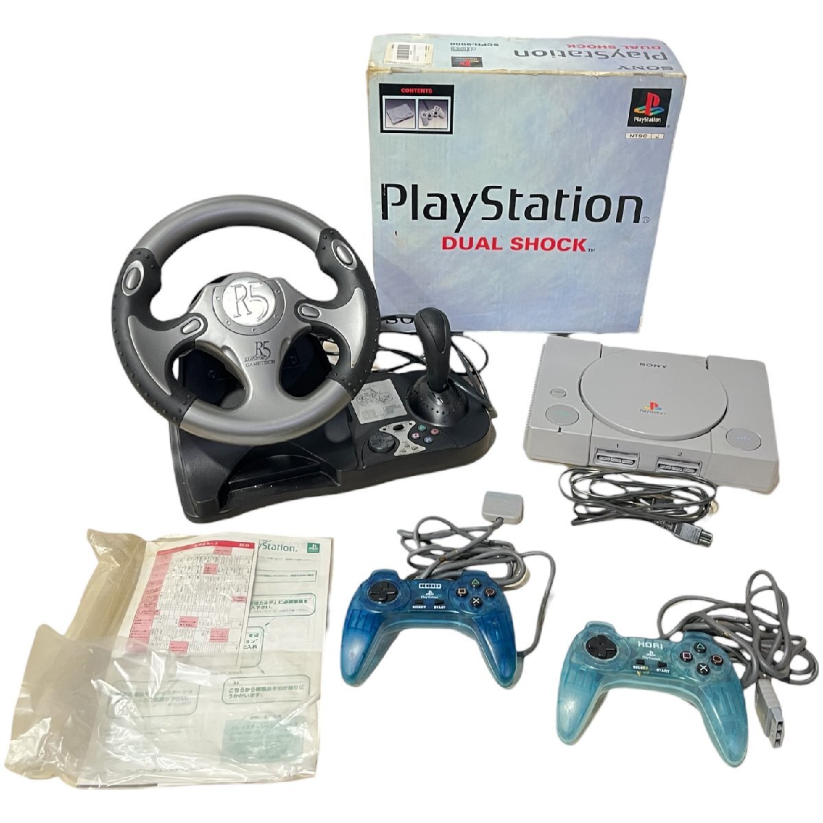 Play Station SONY プレイステーション おまとめ SCPH-9000 レーシングコントローラー 他 通電確認済み 中古品 140サイズ 蘇さ(BBY2022)拍卖