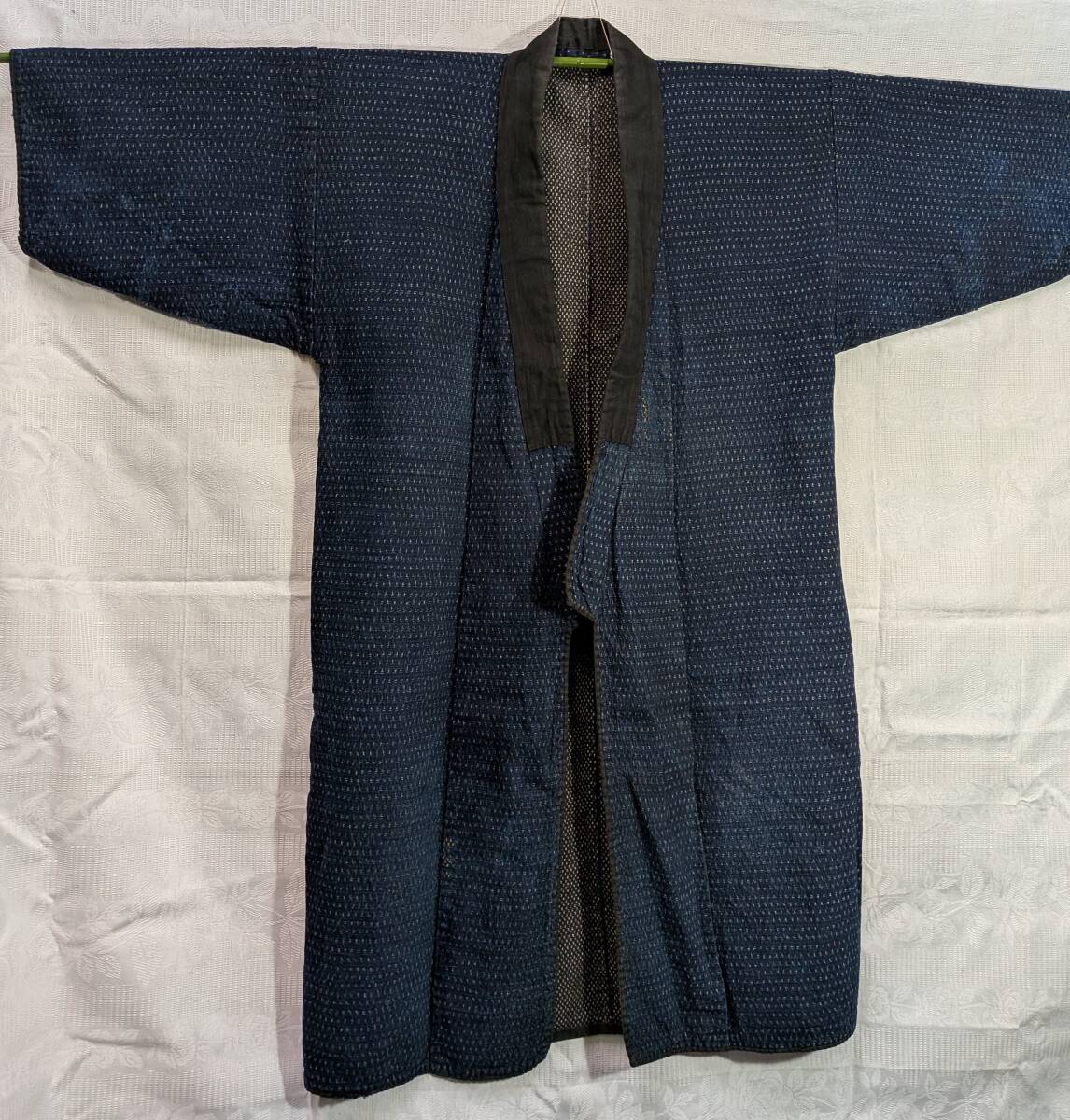 古布 津軽の刺し子 絣 藍染 襤褸 リメイク 木綿 刺子 法被 半纏 野良着拍卖