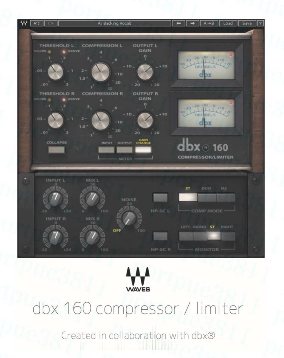 数量限定 正規品 WAVES dbx 160 compressor ダウンロード版 未使用 Mac/Win拍卖
