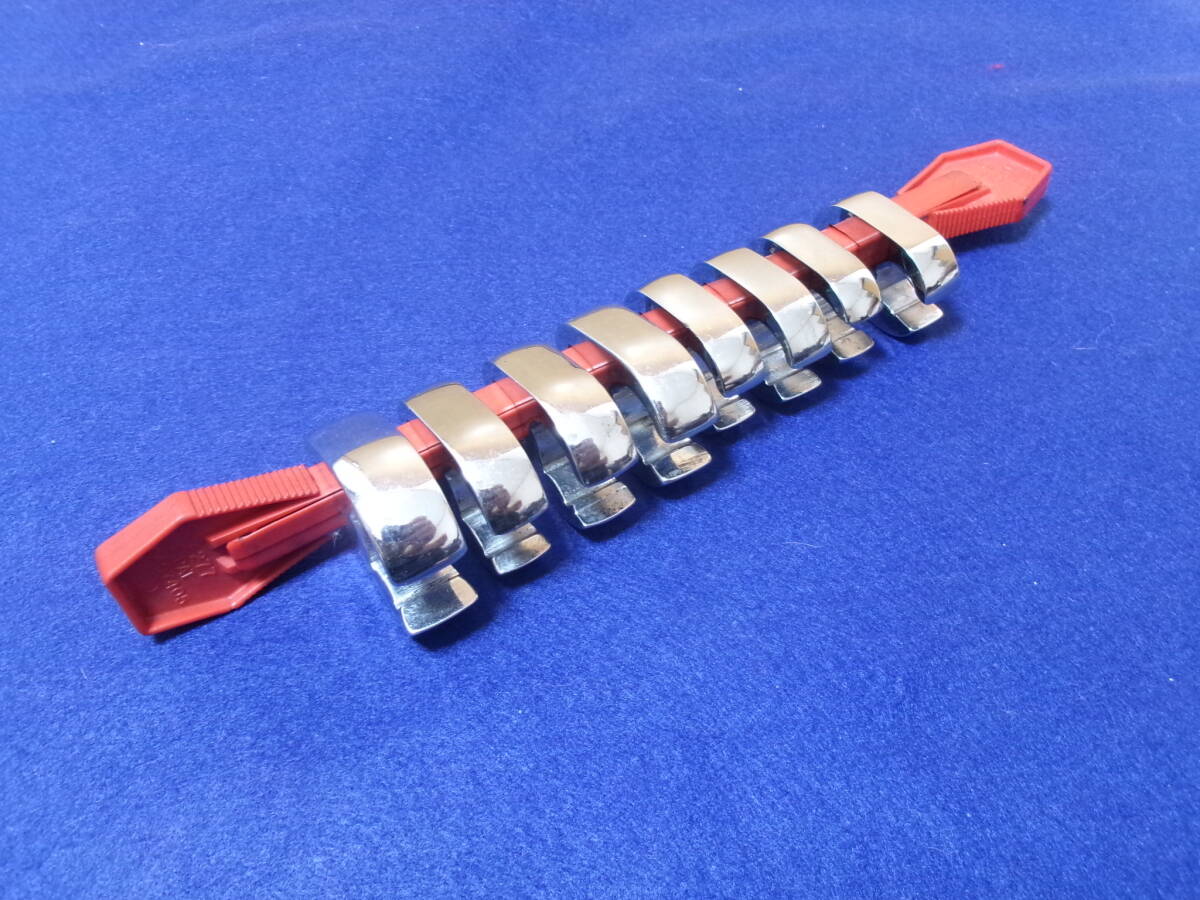 スナップオン Snap-on フレアナットレンチ 8本セット 10mm~17mm FRHM10~17 差込3/8sq クローフットレンチ ユニオンナットレンチ 旧ロゴ拍卖