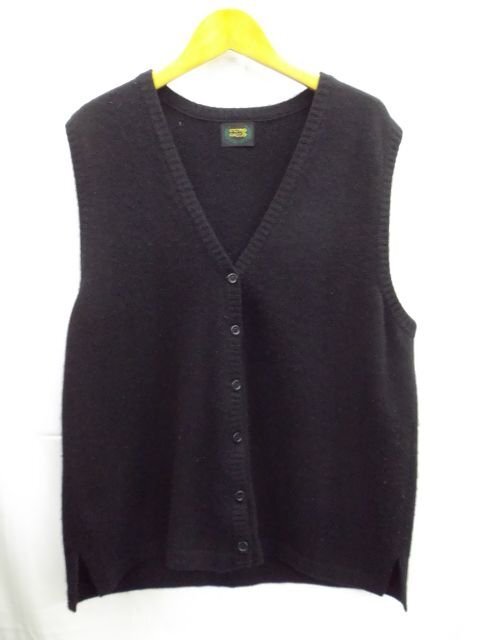 美品★PRIMO PASSO◎プリモパッソ/高島屋/ニットベスト/ニットジレ/カーディガン/カシミヤ100%/ブラック/黒/日本製拍卖