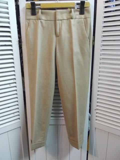 美品★BANANA REPUBLIC◎バナナリパブリック/ウールパンツ/カーキ/W68cm/0サイズ拍卖