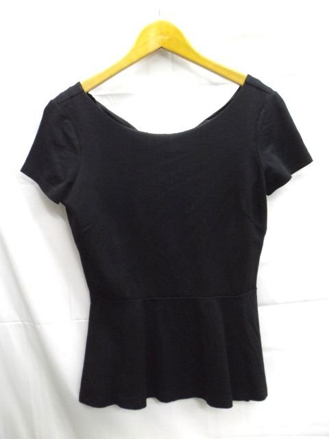 美品★BANANA REPUBLIC◎バナナリパブリック/半袖ブラウス/ブラック/黒/0サイズ拍卖