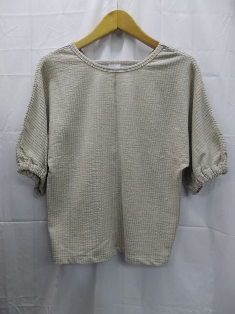★B:MING by BEAMS◎ビーミングバイビームス/テレコ バックシャン プルオーバー/ベージュ/oneサイズ拍卖