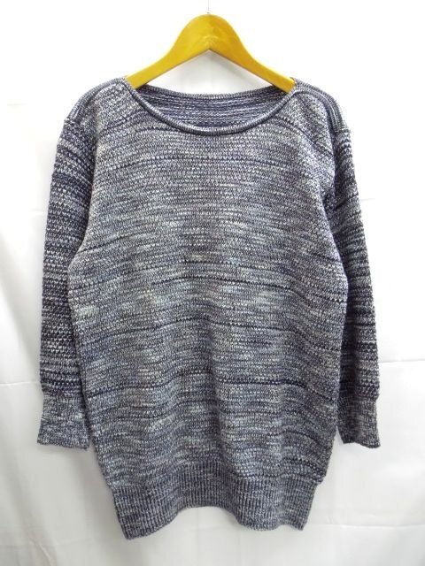 美品★COUP DE CHANCE◎クードシャンス/長袖ニット/ラメ/ネイビー/ブルー/日本製/38サイズ拍卖