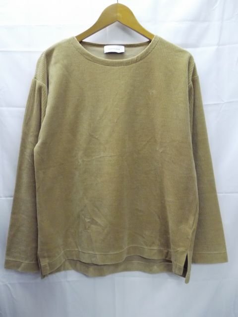 美品★ADAM ET ROPE◎アダムエロペ/コーデュロイ 長袖カットソー/長袖シャツ/ベージュ/Mサイズ拍卖
