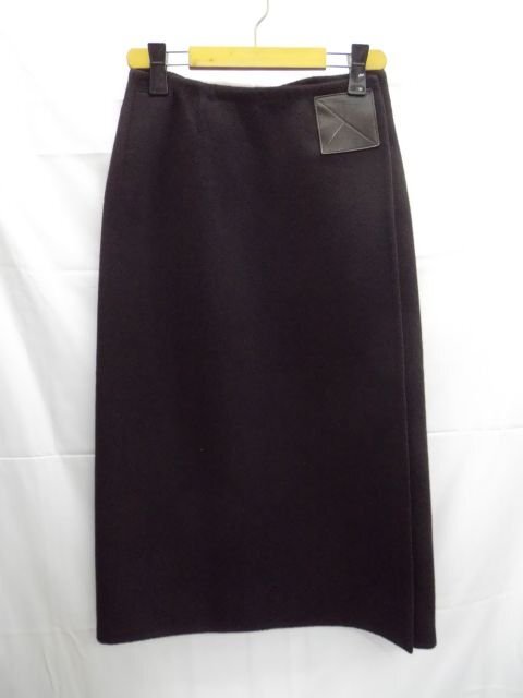 美品★MICHAEL KORS◎マイケルコース/巻きスカート/マジックテープ式/カシゴラ混/ブラウン/茶/イタリア製/W65cm/6サイズ拍卖