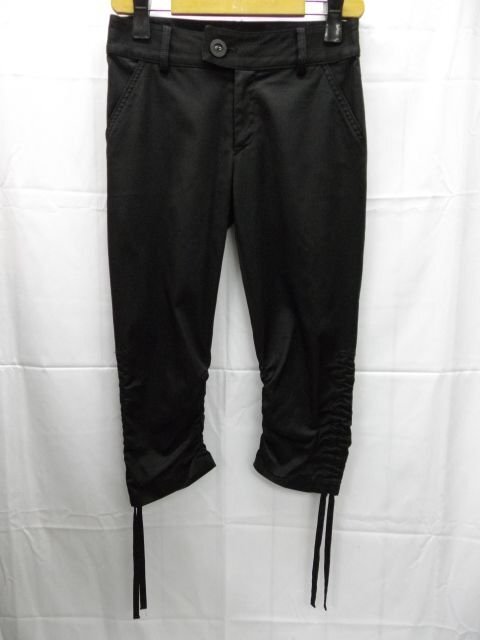美品★COUP DE CHANCE◎クードシャンス/クロップドパンツ/ブラック/黒/日本製/W66cm/34サイズ拍卖