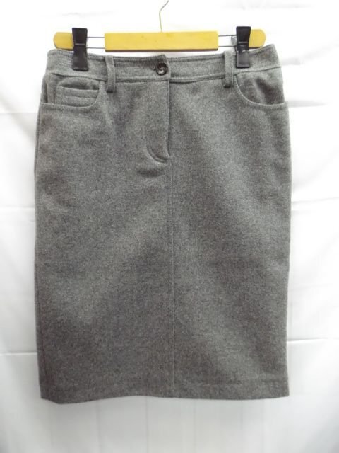 美品★MaxMara WEEKEND◎マックスマーラ ウィークエンド/ウール スカート/グレー/W72cm/36サイズ拍卖
