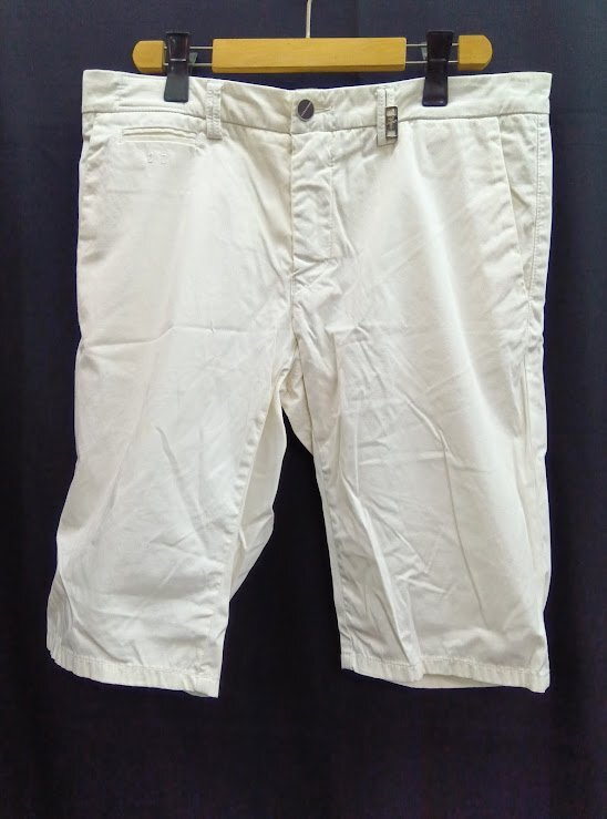 ★トラマロッサ◎TRAMAROSSA メンズ 白 ショートパンツ イタリア製 36 M-L ホワイトデニム バミューダパンツ HAIKU 参考価格:28,600円拍卖