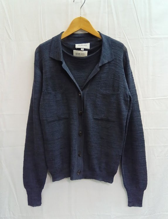 KIYOMI SAITO☆イタリア製 ニット アンサンブル 38(M)イタリア製 春夏 ノースリーブトップス、カーディガン キヨミサイトウ拍卖