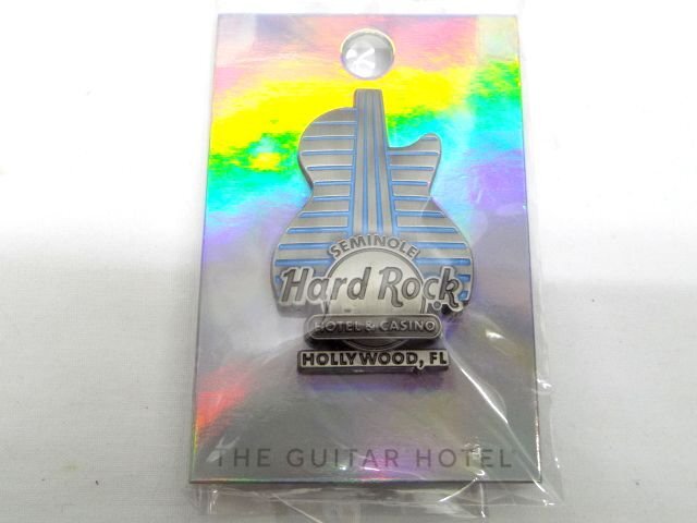 新品未使用品★HardRock HOTEL&CASINO THE GUITAR HOTEL◎ピンズ/ピンバッジ/ギター/定価14ドル拍卖