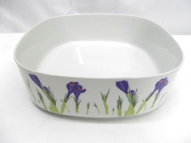 美品★LANGENTHAL◎ランゲンタール/FLORAL PORTRAITS BY HENRY EVANS/CROCUS/深皿拍卖