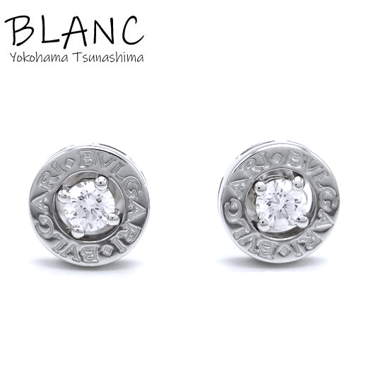 ブルガリ ブルガリブルガリ ダイヤモンドピアス K18 ホワイトゴールド WG ジュエリー BVLGARI 横浜BLANC拍卖