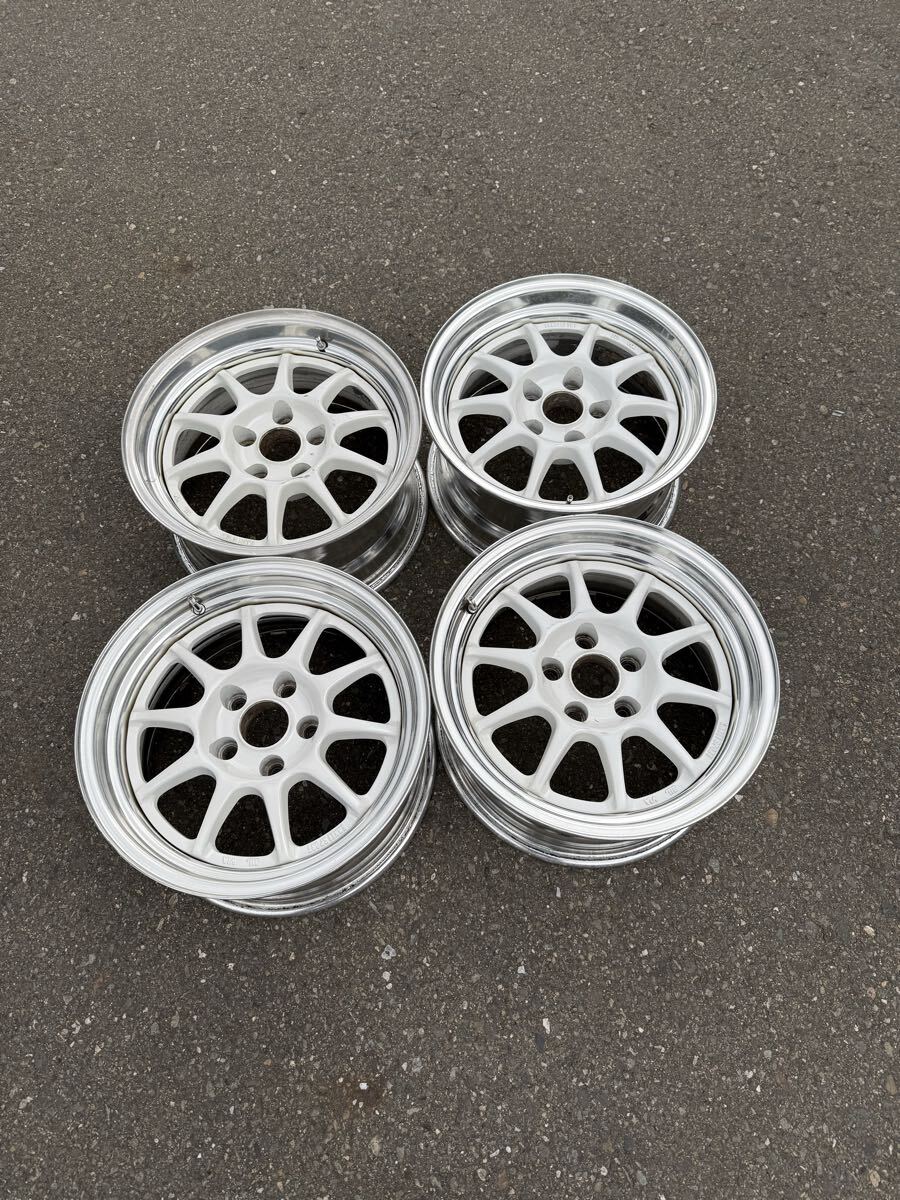 ENKEI SPORT 16インチ 8J 5穴PCD114.3オフセット+15中古アルミホイール4本セット 深リム 希少 拍卖