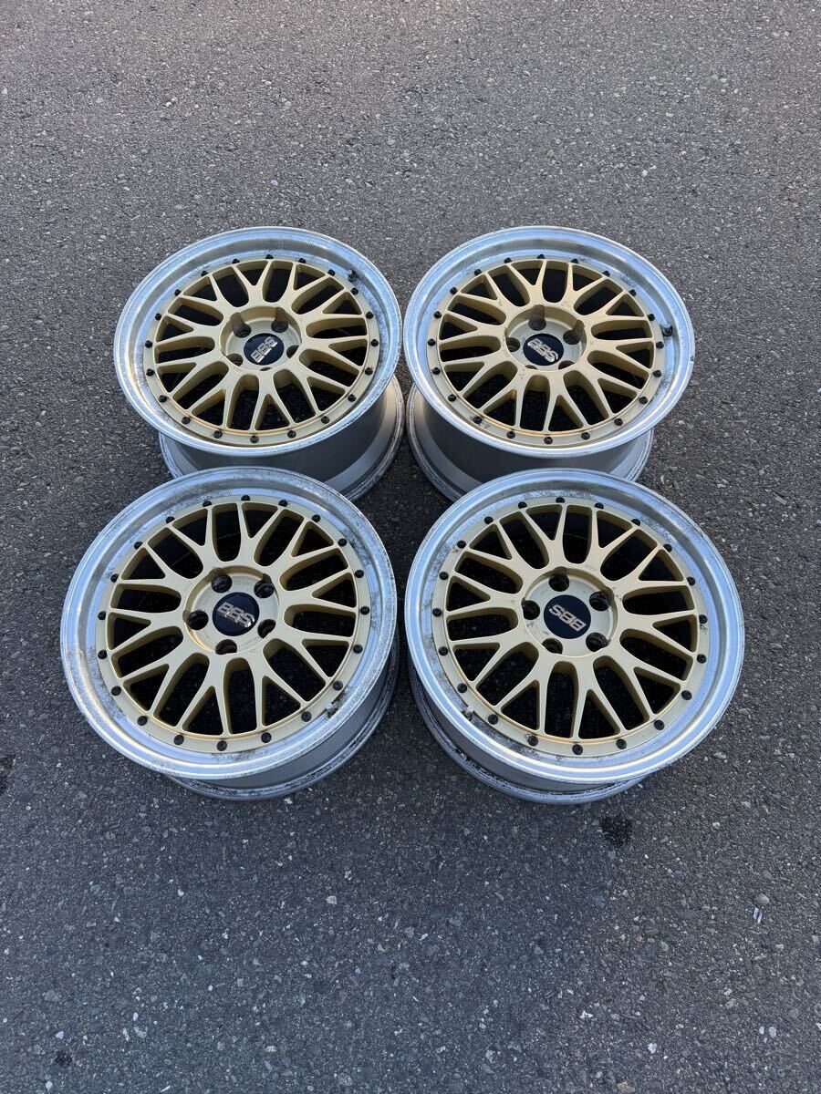 BBS LM 18インチ 5穴PCD114.3 2本LMP080 8J オフセット+40 2本LMP082 9Jオフセット+42 中古アルミホイール4本セット RS拍卖