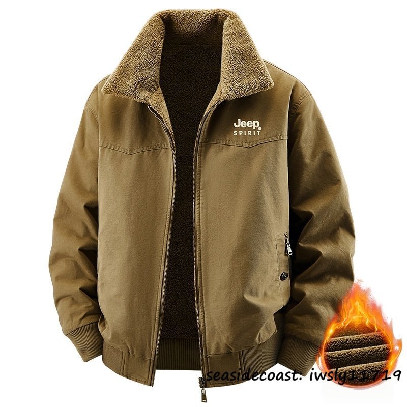 新作*ジャケット 秋冬 ブルゾン 裏フリース 防寒 厚手 防風 暖かい ムートンコート両面着 リバーシブル 作業着 ジャンパー キャメル 5XL拍卖