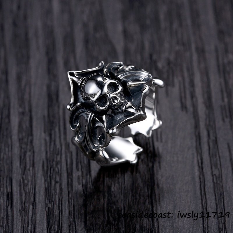 1円スタート ◆新品 指輪 シルバー925 リング 髑髏 幽霊 海賊 ドクロ アクセサリー メンズ レディース 男女兼用 フリーサイズ選択調整可能拍卖