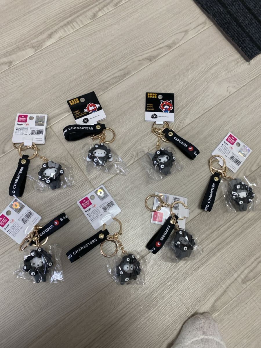 黒ミャクミャク サンリオ 立体マスコットストラップ EXPO2025 なりきりキーホルダー 関西万博 キーホルダー EXPO拍卖