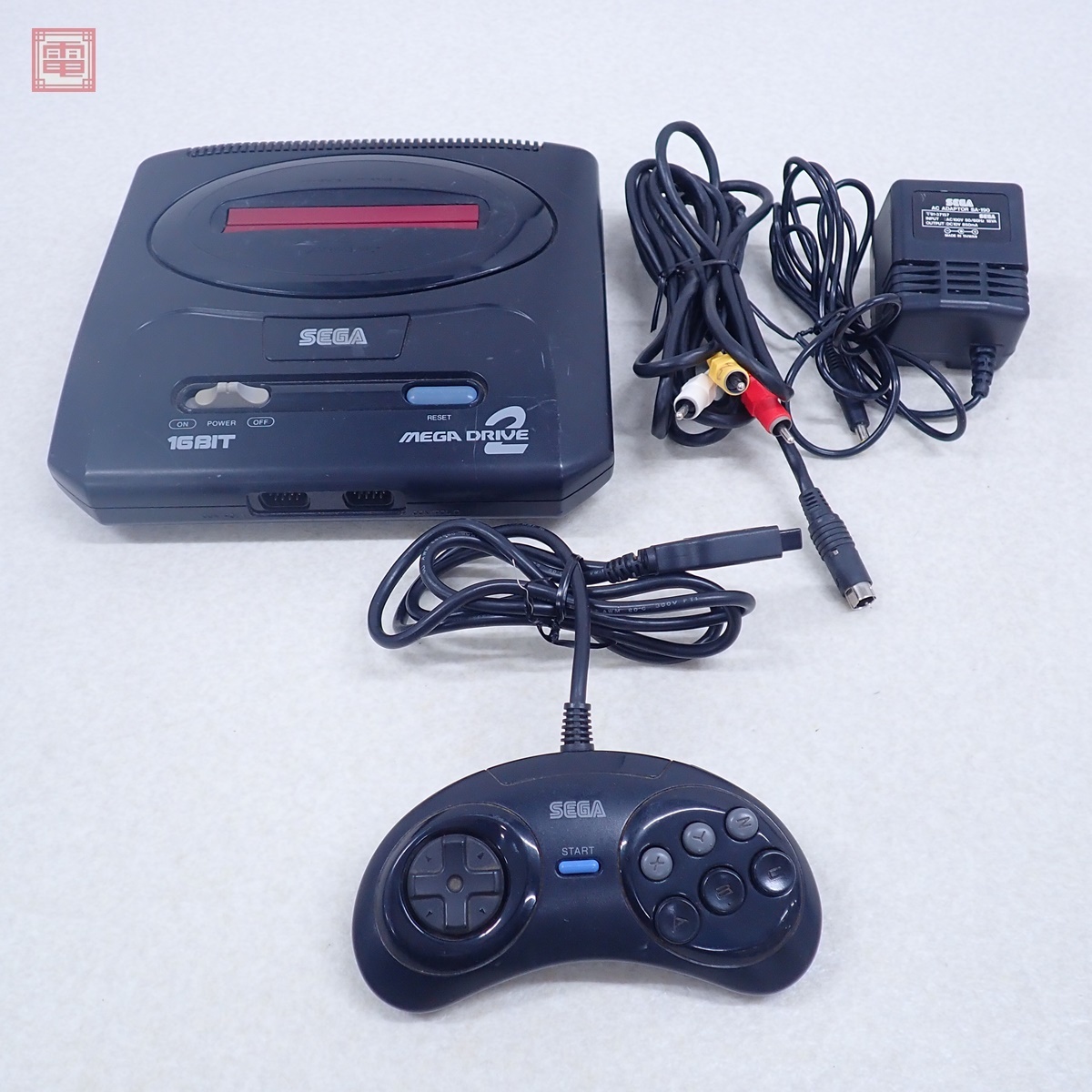 動作品 MD2 メガドライブ2 MEGA DRIVE 2 本体 HAA-2502 セガ SEGA AVケーブル/ACケーブル/コントローラ付【20拍卖