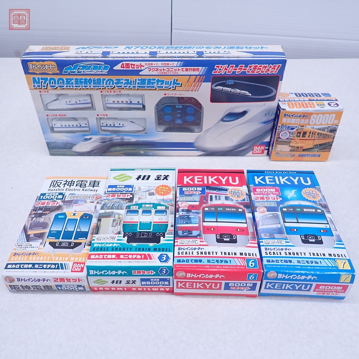 未開封多数 バンダイ Bトレインショーティー 阪神電車 1000系 2両セット/東京都交通局 8800形/京急 600形 2両セット 等 計6点セット【20拍卖