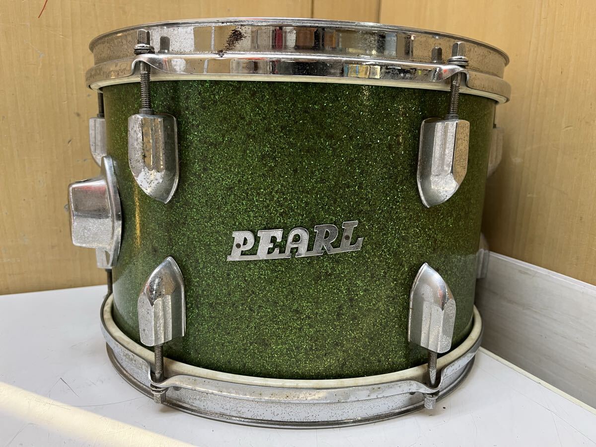 U010477 昭和レトロ Pearl パール ドラム 直径約31.5cm 高さ約22.7cm 現状品 1028拍卖