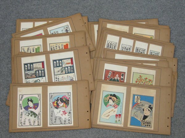 【心庵】時代物 納札 浮世絵 木版画 112画 花魁 歌舞伎 納札会 A1248拍卖