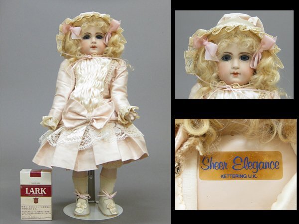 【心庵】Sheer Elegance シーアエレガンス/ヴィンテージ ビスクドール 人形 西洋アンティーク B174拍卖