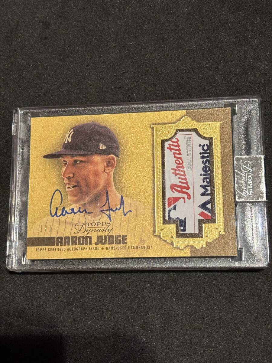 再出品【1of1】2019 Topps Dynasty Baseball Aaron Judge Logo Patch Auto Gold 1/1 1枚限定拍卖