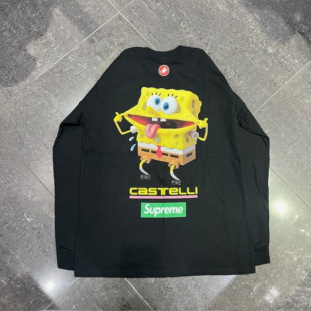 Supreme 25ss SpongeBob Castelli Racing L/S Tee SIZE-L シュプリーム スポンジボブ カステリレーシング長袖Tシャツ拍卖